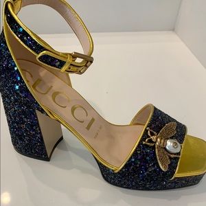 Glitter Gucci Bee Sandals